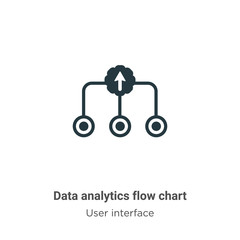Poster - Data analytics flow chart vector icon on white background. Flat vector data analytics flow chart icon symbol sign from modern user interface collection for mobile concept and web apps design.