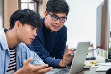 Programmers and developer teams are coding and developing softwa