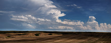 Summer Storm Clouds Build Up Over The Canadian Prairies