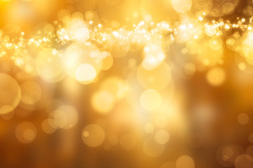 Beautiful festive Bokeh in golden Colours