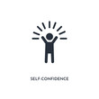© Rufana - self-confidence icon. simple element illustration. isolated trendy filled self-confidence icon on white background. can be used for web, mobile, ui.