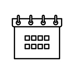 Poster - calendar reminder date plan icon thick line