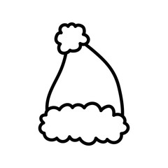 Canvas Print - santa hat accessory headwear icon thick line