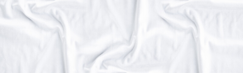 White crumpled cloth texture background. clean fabric texture background ,wavy fabric.
