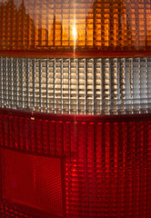 Wall Mural - Close up view of crystal look of car rear light 