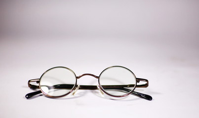 Eye glasses on a white background