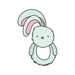 Poster - fluffy rabbit adorable toy icon