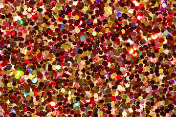 Macro abstract multi color bright confetti glitter texture background