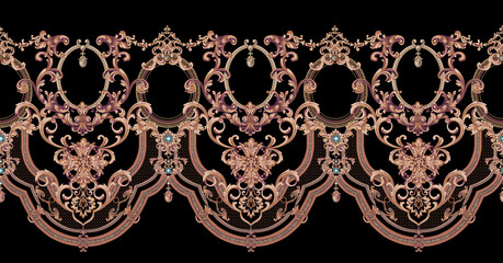 Decorative elegant luxury design.Vintage elements in baroque, rococo style.Design for cover, fabric, textile, wrapping paper .