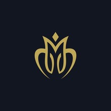 Luxury Letter M Logo Design Vector Illustration