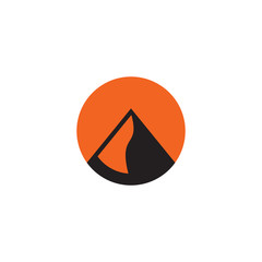 Poster - Mountain landscape icon logo design