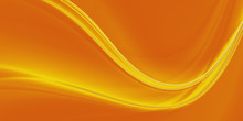 Orange  Background For Design With Yellow Fractal Wave