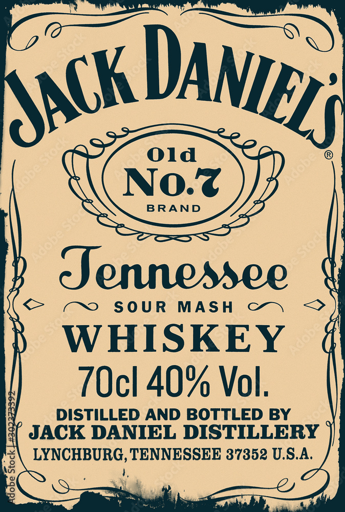 vintage label of the whiskey Jack Daniels No. 7 Stock Photo | Adobe Stock vintage-label-of-the-whiskey-jack-daniels-no-7-stock-photo-adobe-stock