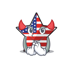 Wall Mural - Confident happy usa star character devil mascot