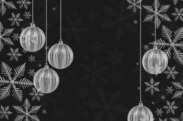 christmas background with balls