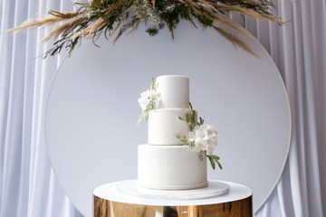 Magnificent bisexual cake for brides and guests