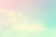 canvas print picture - Soft cloudy is gradient pastel,Abstract sky background in sweet color.