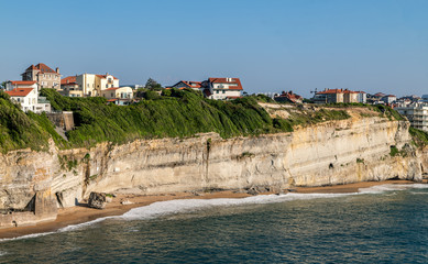 Wall Mural - The coastline in Biarritz, the famous resort in France. Holidays.