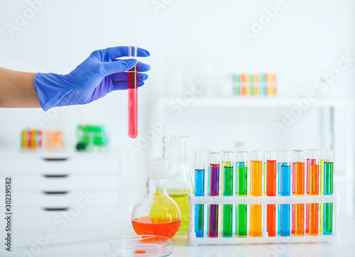 Scientist working with samples in laboratory