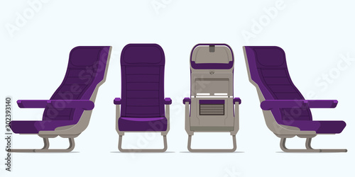 Fotografía Airplane seat in various points of view
