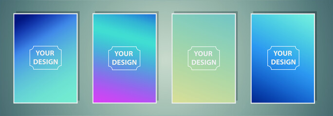 Fototapete - Color gradient cover design. Vibrant background for screen, poster, banner, wallpaper, social media post