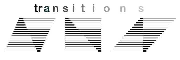 Halftone stripes pattern, with parallel lines. Geometric monochrome texture with gradient transition effect. Abstract modern graphic background. Trendy design.