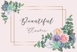Beautiful flower frame for wedding,invitation,greeting cards.Vector illustration