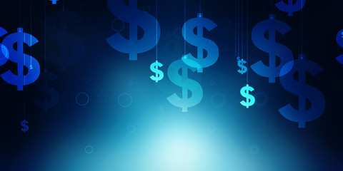 Poster - 2d rendering usd Dollar symbol 