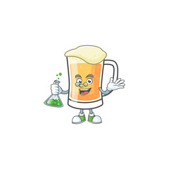 Canvas Print - Mug of beer in a professor character