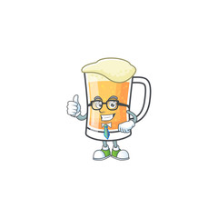 Wall Mural - Mug of beer in a businessman character