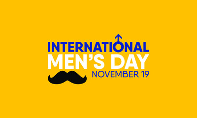 Vector illustration on the theme of International Men's day on November 19th.