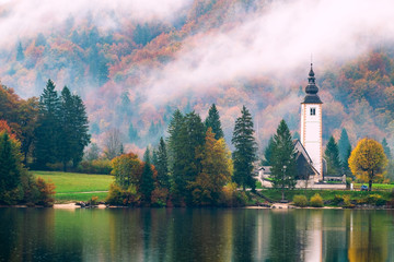 Sticker - Lake Bohinj In National Park Triglav, Slovenia