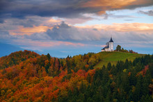 Church Of St. Primoz In Slovenia