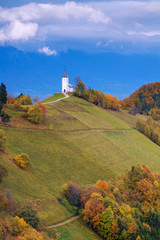 Sticker - Church of St. Primoz in Slovenia