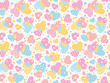 Pattern swatche, a fun party_pink & yellow