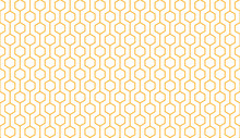 Bee Honey Comb Background Seamless. Simple Seamless Pattern Of Bee Honeycomb Cells. Illustration. Vector Texture. Geometric Print