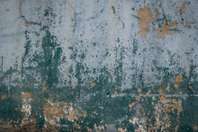Old And Worn Out Wall Background With Paint Peeling Off , Grunge Texture Of Building In A State Of Disrepair Or Ruin As A Result Of Age Or Neglect