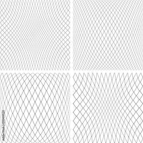 3D net textures set.