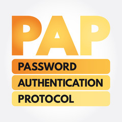 Poster - PAP - Password Authentication Protocol acronym, technology concept background