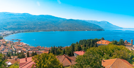 Sticker - Lake Ohrid View from City