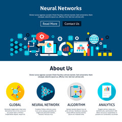 Wall Mural - Neural Networks Website Design