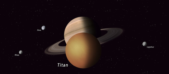 Wall Mural - titan saturn satellite