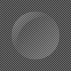 Wall Mural - vector isolated texture of round glass plate stock illustration on transparent background.