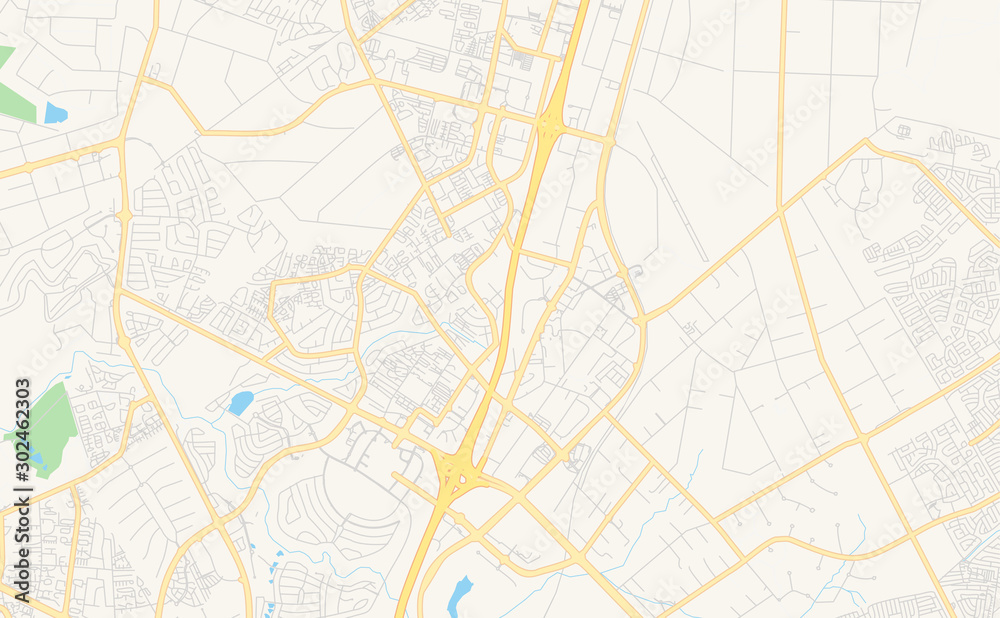 Vector Midrand Printable street map of Midrand, South Africa Stock Vector | Adobe Stock