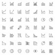© alekseyvanin - Graph and diagram line icons set. Infographics linear style symbols collection, outline signs pack. vector graphics. Set includes icons as business graph analytics, pie chart, chart bar statistic
