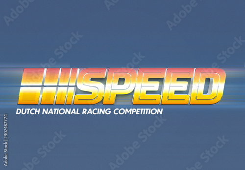 Download 3d Racing Style Text Effect Mockup Stock Template Adobe Stock
