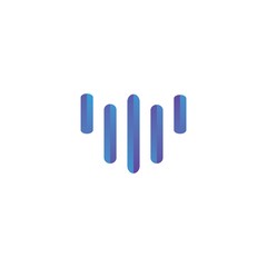 Wall Mural - sound wave ilustration logo vector icon template