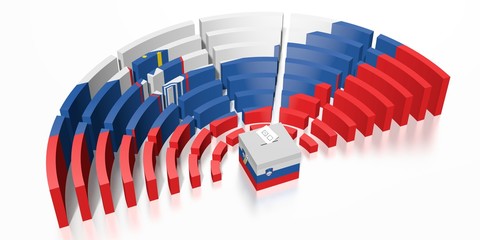Wall Mural - Parliament election in Slovenia - 3D rendering