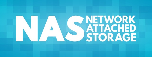 Aufkleber - NAS - Network Attached Storage acronym, technology concept background