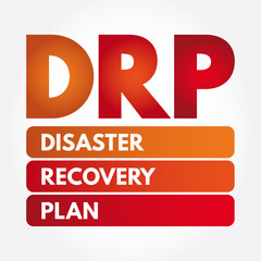Poster - DRP - Disaster Recovery Plan acronym, business concept background